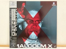 Documentary Malcolm X 1972 Laserdisc LD Japan Warner Bros. 1993 NJL-12307 W/Obi