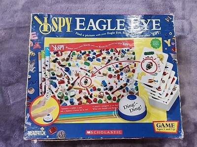 100% Complete I Spy Eagle Eye Scholastic Board Game 2005 Briarpatch Bell