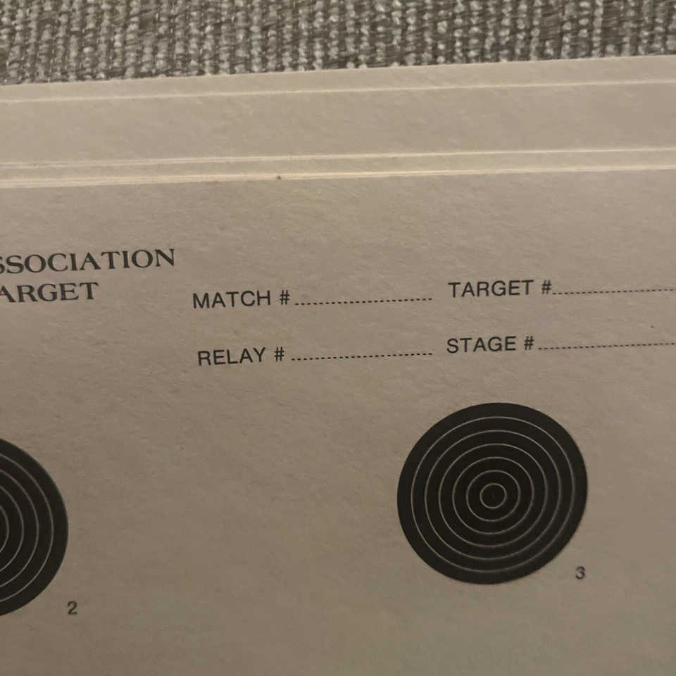 (20) Rifle Speedwell Paper Target 50' NRA Competición Oficial A-36 1982 Foto 3 de 4