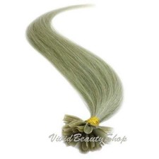 200 Pre Bonded Glue Fusion U Nail Keratin Smoky Ash Blonde Human Hair Extension