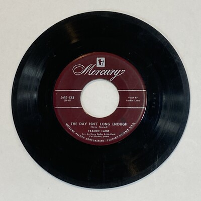 Frankie Laine Mercury,45 RPM Record Isle Of Capri/The Day Isn’t Long ...