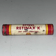 VINTAGE SHELL RETINAX K DRY STICK LUBRICANT ABOUT HALF OF TUBE LEFT PRE-OWNED 