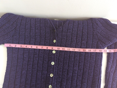 Pendleton Womens Purple Open Knit Button Front Cardigan Sweater Size Medium - Picture 7 of 8