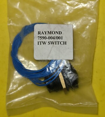 OEM Raymond 7-590-004/001 ITW Switch, Push Button, Black