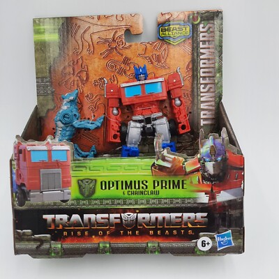 Transformers Optimus Prime & Chainclaw-Rise of the Beasts - Beast Alliance NEW