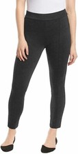 Anne Klein Women's Tummy Control Ponte Pant Slimming, Charcoal Heather, Medium