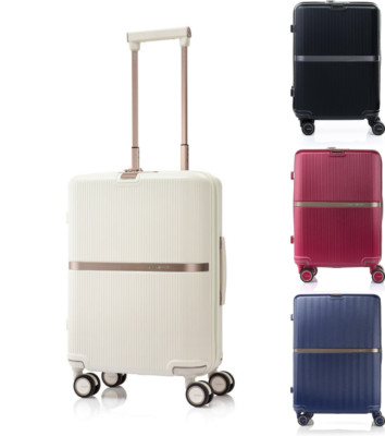 N) Samsonite Luggage Minter Spinner Cabin Suitcase 55/20 -Ivory