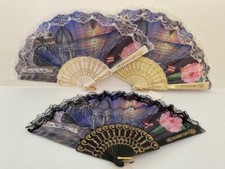 PUERTO RICO RICAN BORICUA HAND FAN WITH EN MI VIEJO SAN JUAN SONG SOUVENIR NEW