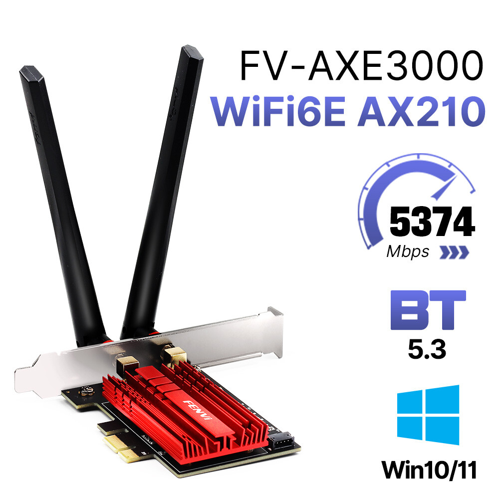 FV-AXE3000 WiFi 6E Tri-band PCIE Intel AX210NGW WiFi Card BT 5.3