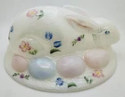 Fenton Art Glass Painted & Signed Bunny On Nest REPLACEMENT TOP LID ONLY Easter