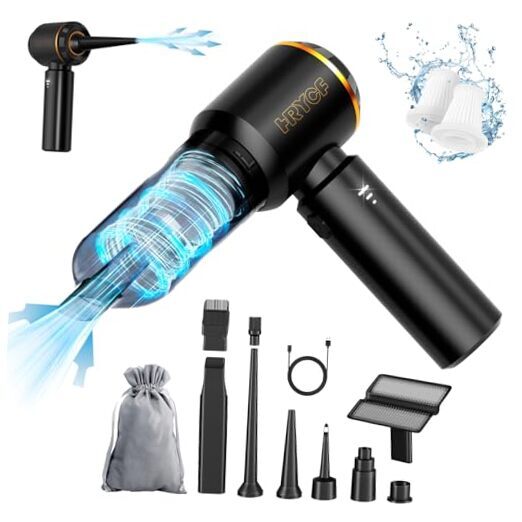 4-in-1 20000PA High Power Handheld Car Vacuum Cleaner Portable Black  -image