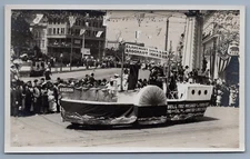 Native Sons of the Golden West Oregon Steamer Float 1913 Oakland CA RPPC C2