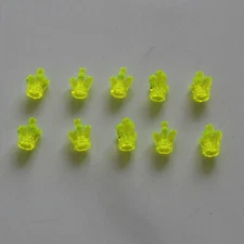 LEGO x 10 Trans-Neon Green Rock 1 x 1 Crystal 5 Point treasure gem 