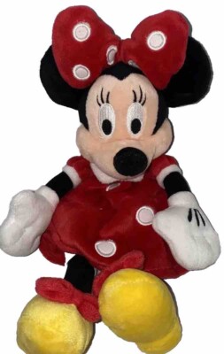 Minnie Mouse Change Purse Plush Stuffed  Disneyland Walt Disney World Handle