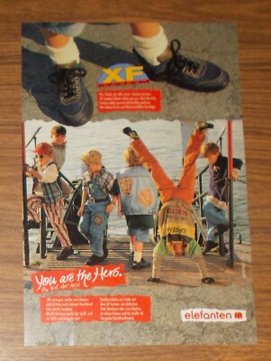 Seltene Werbung ELEFANTEN XF SYSTEM Schuhe - You are the Hero - Handstand 1995