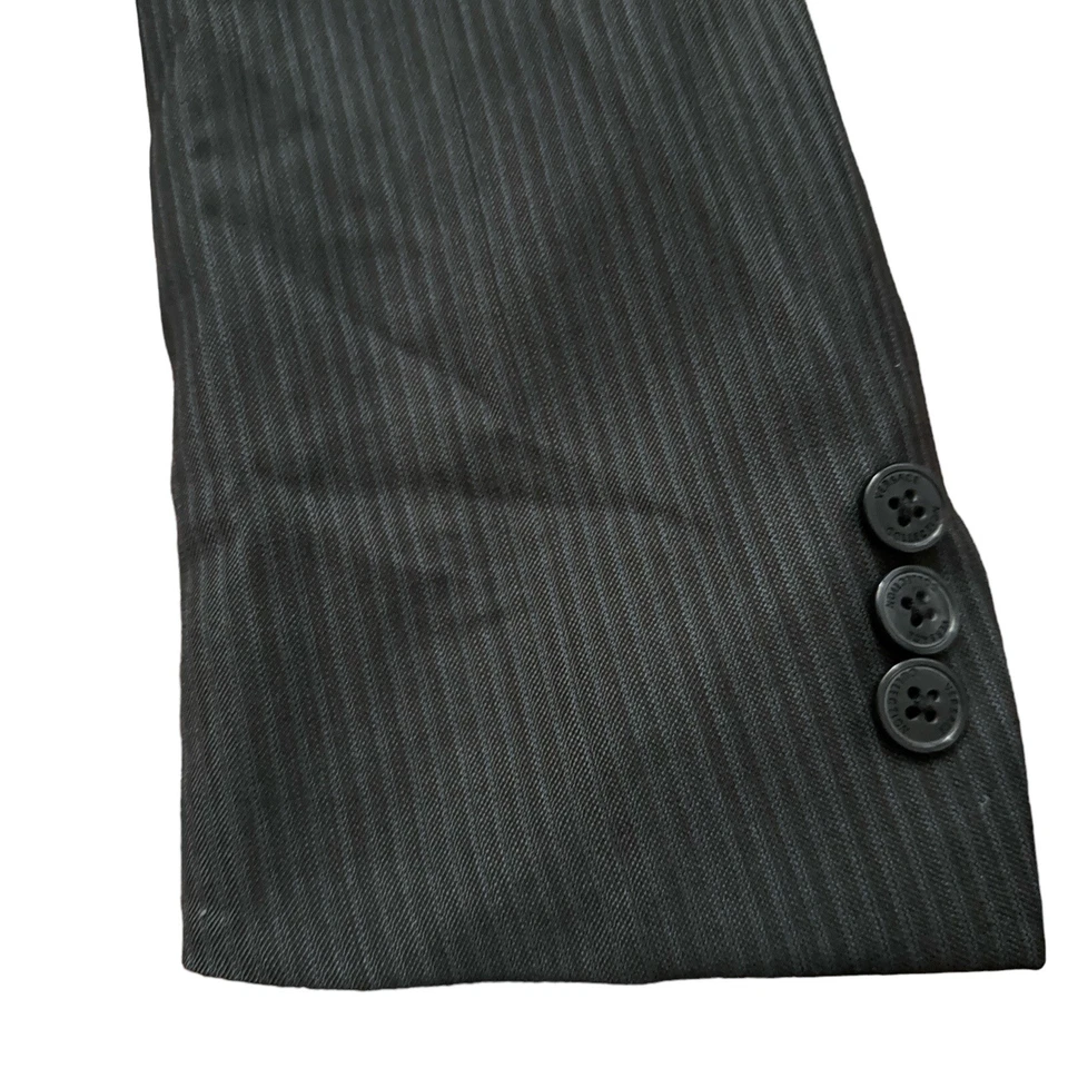 Versace Collection Blazer Jacket Mens US 40 EU 50 Sports Coat Wool Gray Striped - Image 4 of 4