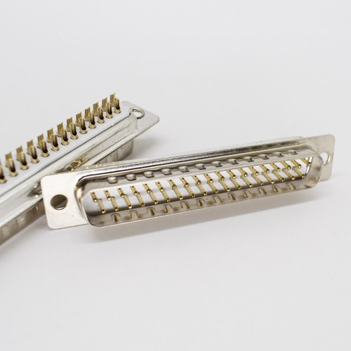 10pcs Gold Pin 37pin 2 Row D-Sub Male Socket Solder Chassis Connector RS232 - Picture 2 of 4
