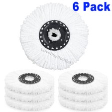 6 Pack Replacement Easy Cleaning Microfiber Mop Head
