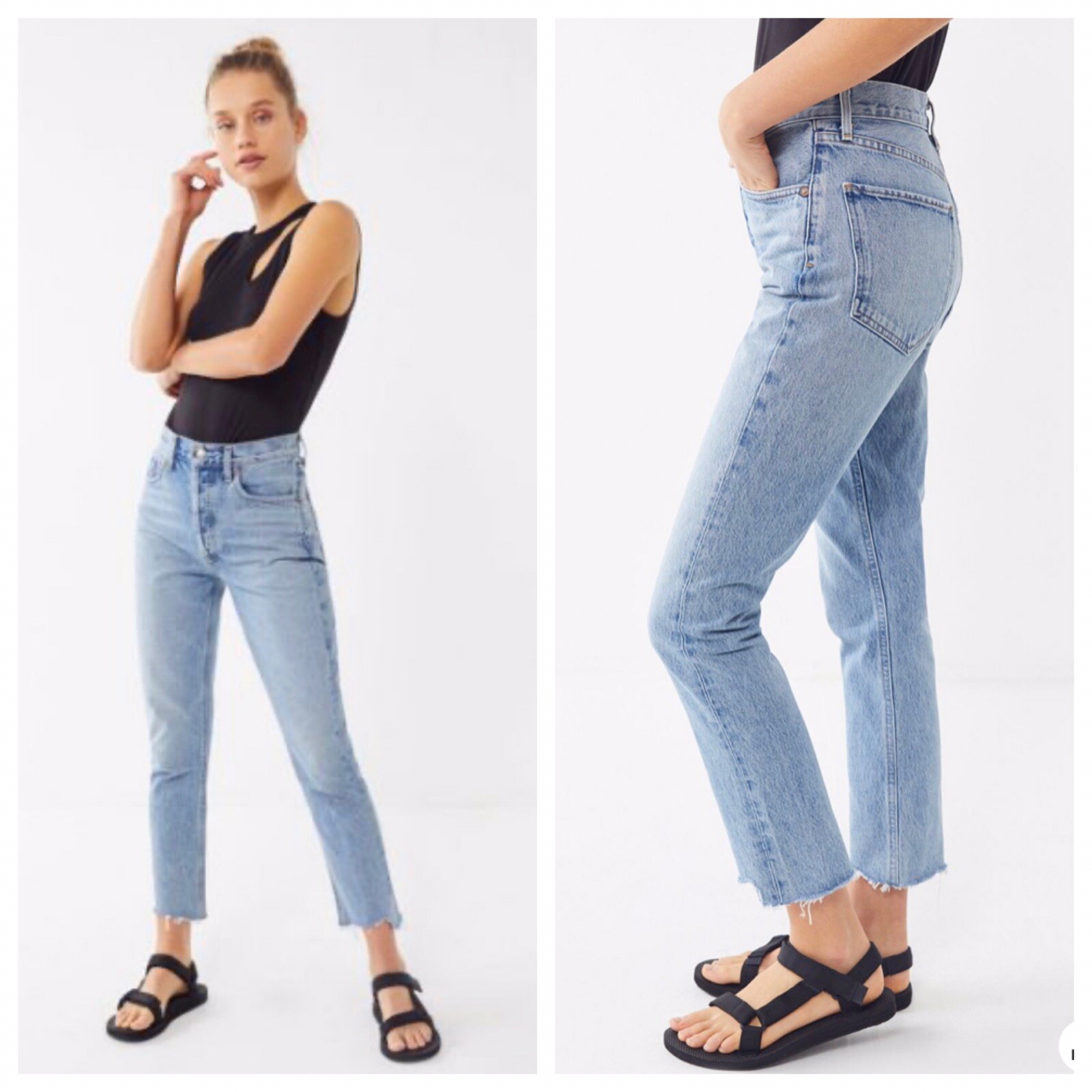 agolde riley blue rock