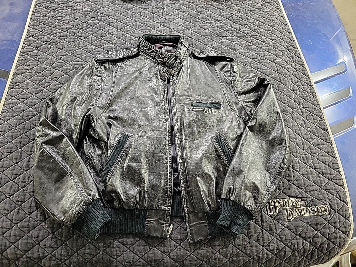 Vintage MEMBERS ONLY Black Cafe Racer Leather Motorcycle Vintage MEMBERS ONLY Black Cafe Racer Leather Motorcycle