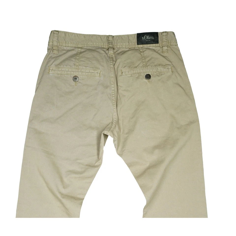 Jeans masculino S.Oliver Rick chino skinny perna fina 46 P W30 L32 30/32 bege - Imagem 4 de 4