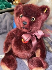 Steiff Teddy Petsy Wine Red Bear 13   012983