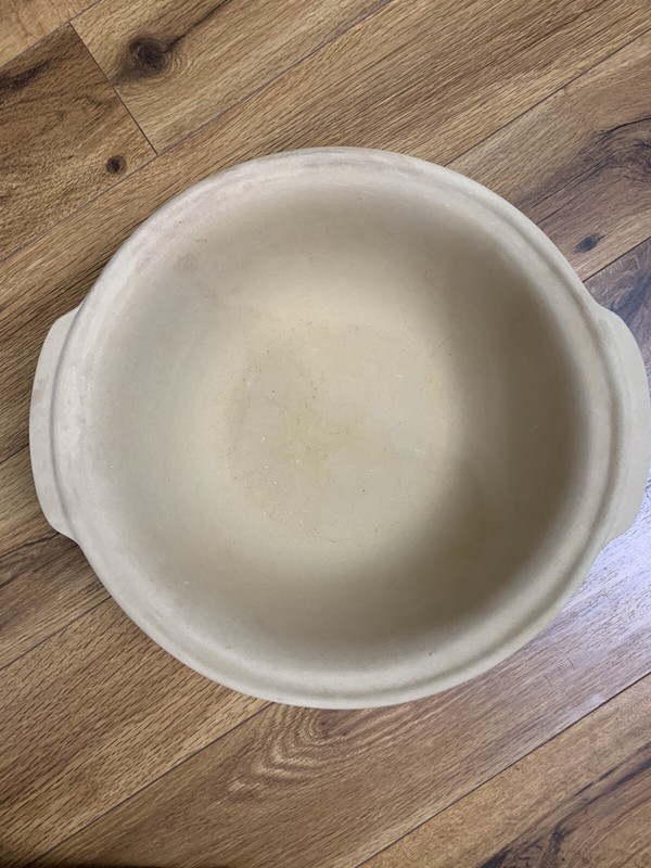 12”Pampered Chef Family Heritage Collection Stoneware Roaster Baking Bowl K 1450