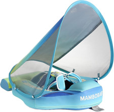 Mambobaby Float with Canopy - Soft Waterproof Baby Swim Float, Gradient Design