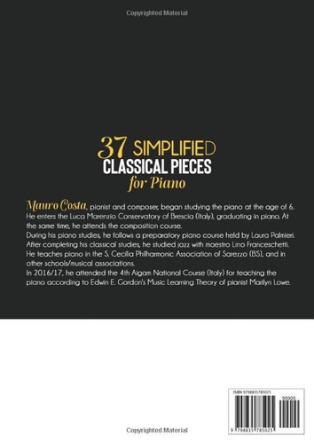 37 Simplified Classical Pieces for Piano Easy scores of timeless pieces for b... - Bild 2 von 2