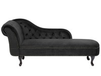 Klassische Ré­Ca­Mi­E­Re Im Chesterfield Style Samtstoff Linksseitig Schwarz Nim
