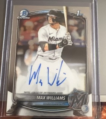 2025 Bowman Draft Max Williams Chrome Auto 1st Prospect #CPA-MWI Marlins