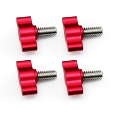 Xadnitu 1/4"-20 x 1/2" Thread Thumb Screw,Stainless Steel x 1/2", Red