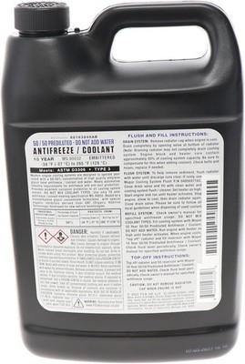Mopar 10 Year/150,000 Mile Coolant 50/50 Premixed 1 Gallon | eBay
