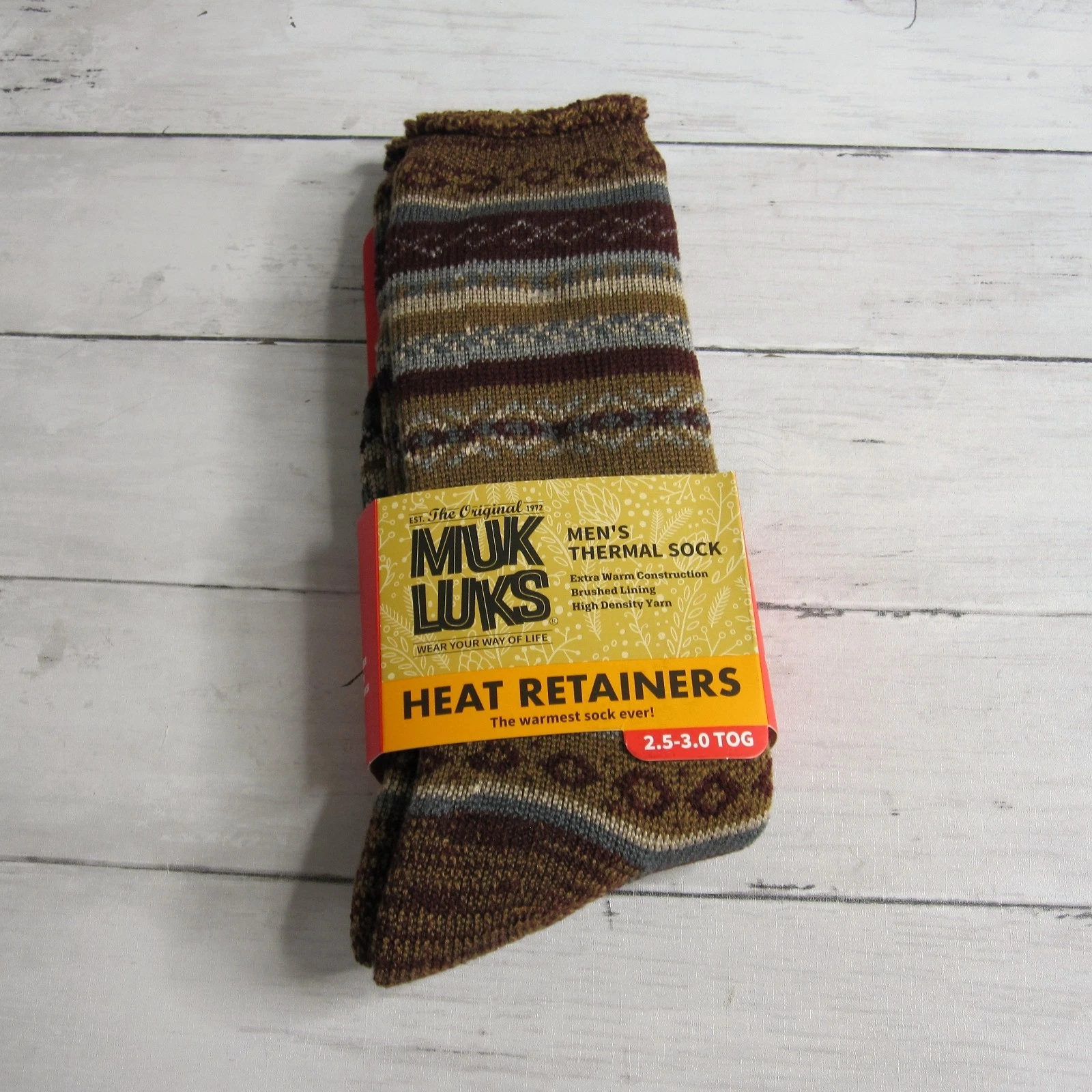 Muk Luks Men's Thermal Socks Fits Shoe Size 10-13 Thick Heat Retainers