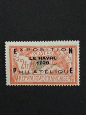 timbre France Yt 257A Exposition Philatélique Havre 1929 neuf X