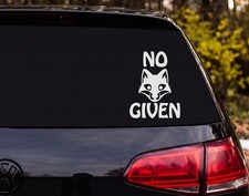 No Fox Given Cartoon Fox Face Vinyl Decal Sticker Car Window Laptop