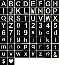 YEAJON 3 Inch Letter Stencils Symbol Numbers Craft Stencils, 66 Pcs 3 