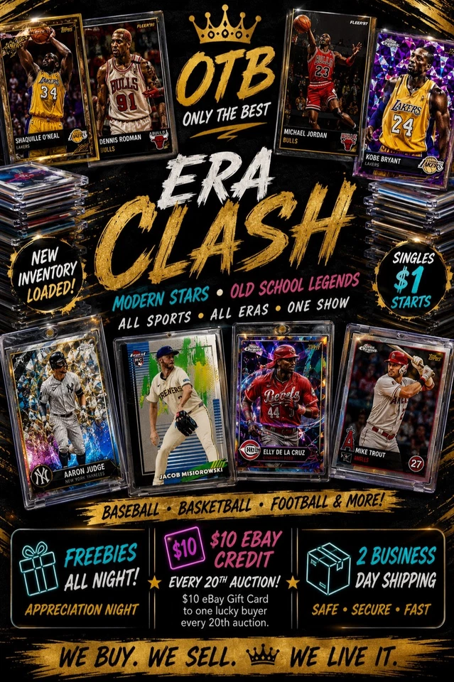ERA CLASH • $1 Starts 🏆 Legends • Modern Stars • Hidden Gems & Freebies