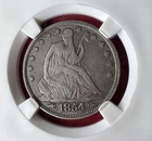 1854 P Seated Liberty Half Dollar- Philadelphia, With Arrows