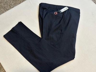 NWT $225 Hiltl DiBiella SO Super 100's Marzotto Wool Flat Front Dress Pant sz.40