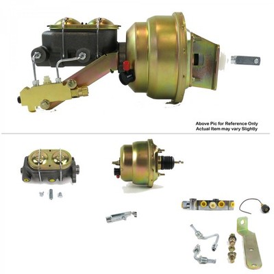 1967-1969 Chevy Camaro FW Mount Pwr 7'' Dual Brake Booster Kit LS Disc / Disc 