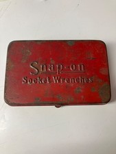 Vintage Snap-on Socket Wrenches Red Metal Case For 14 Drive Socket Set Empty