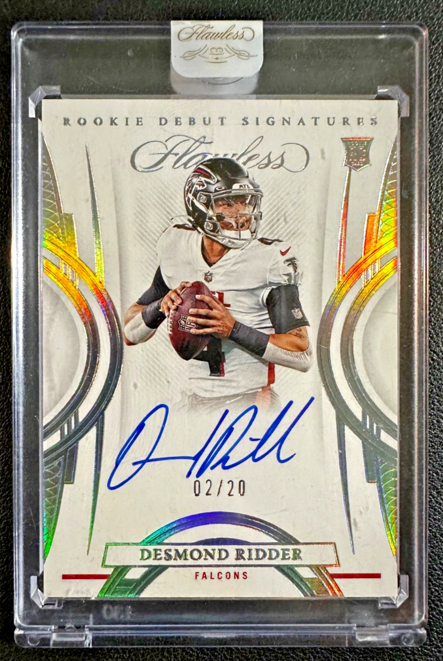 DESMOND RIDDER 2022 Panini Flawless Rookie Debut Signatures Silver Auto 02/20