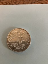 Silver Germany 1972-J 10 Mark Coin~Munich Olympic Games