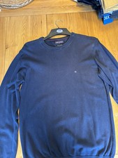 Tommy Hilfiger Men's Jumper Navy Round Neck Large