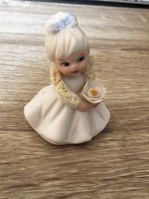 Vintage Napco Figur kleines Blumenmädchen 70er Jahre japanischer Kitsch Retro süß