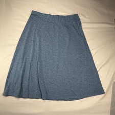 Great Northwest Indigo Womens XL Heather Blue A-Line Jersey Knit Midi Skirt