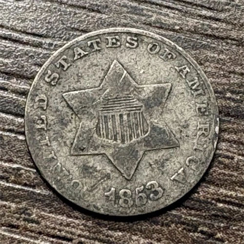 1853 Three Cent Silver — photo from another recent sale