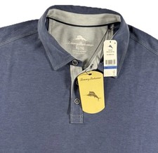 Tommy Bahama Polo Shirt Men  s XL Midnight Blue Short Sleeve Performance Golf