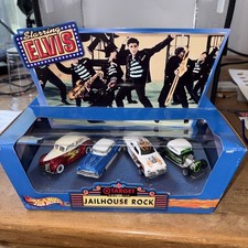 2008 Hot Wheels Target Exclusive Elvis Presley Drive-In Jailhouse Rock 4 Car Set